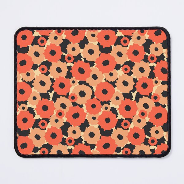 Item preview, Abstract pattern with orange flowers designed and sold by IrynaAlex.