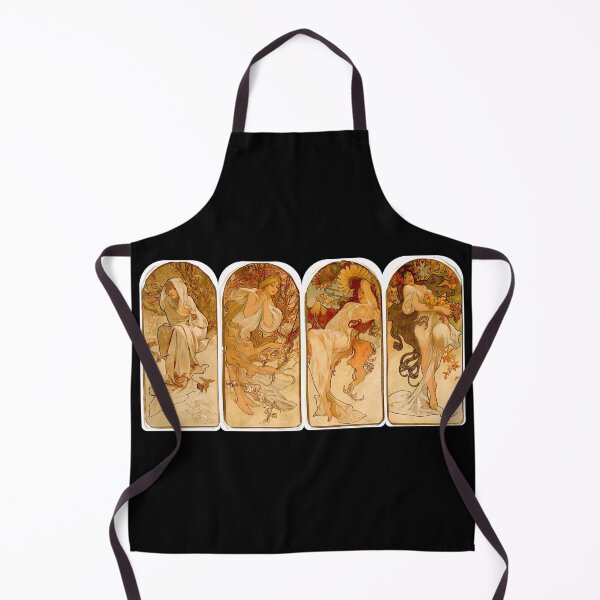 Item preview, Four Women Four Seasons 1897 Alphonse Marie Mucha designed and sold by RocketshipRetro.
