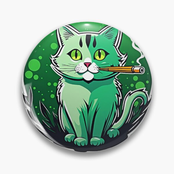 Item preview, Green Cat on The Nip designed and sold by Earth Nature Creations.
