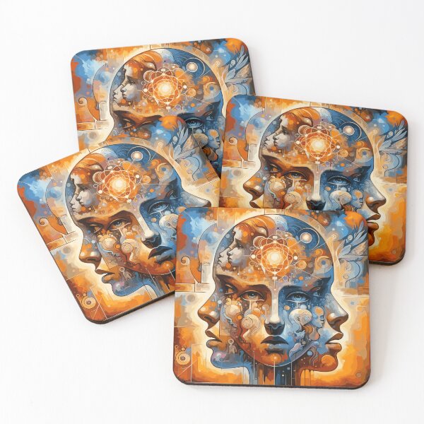 Item preview, 3 Faces - Orange and Blues designed and sold by ncrq.