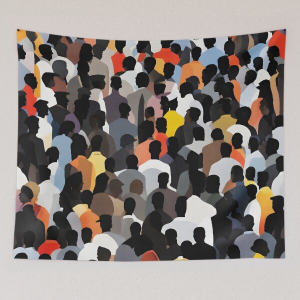 Item preview, Crowd People Silhouette designed and sold by the-cc.