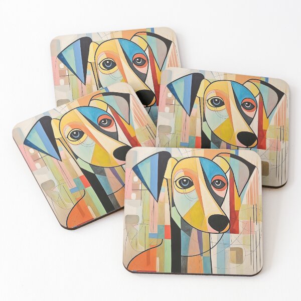 Item preview, Dog Portrait- Colorful and Contemplative Abstract Doggo designed and sold by HausKatz.