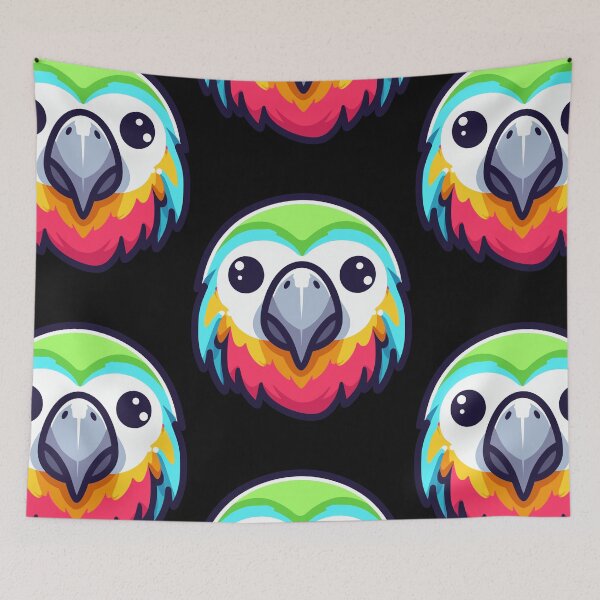 Item preview, Cute Vectoral Parrot Face designed and sold by ArtfulWeave.