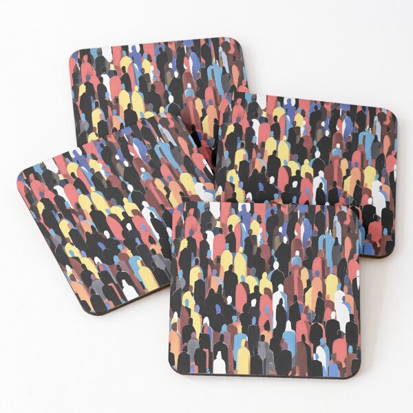 Item preview, People Crowd Silhouette Watercolor designed and sold by the-cc.