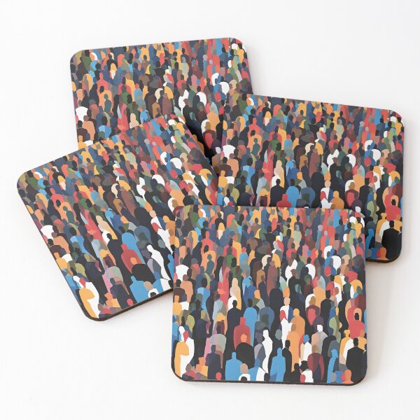 Item preview, People Crowd Silhouette Watercolor designed and sold by the-cc.