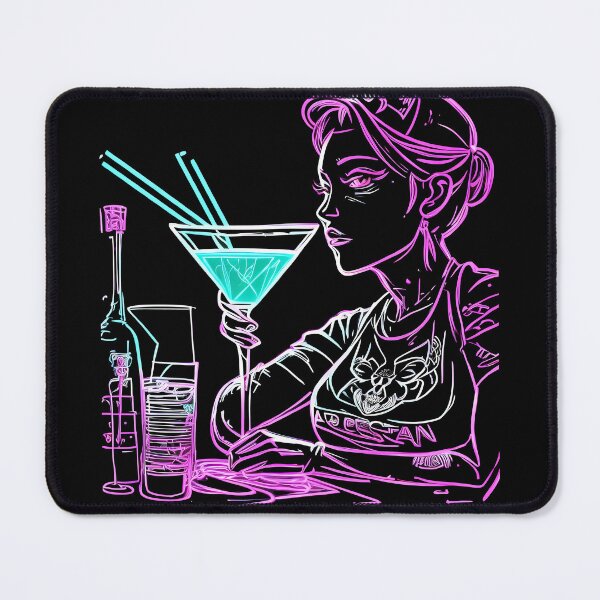 Item preview, Mixología de consumo de alcohol de neón: cócteles, bebidas de barman designed and sold by EmblemThreads.