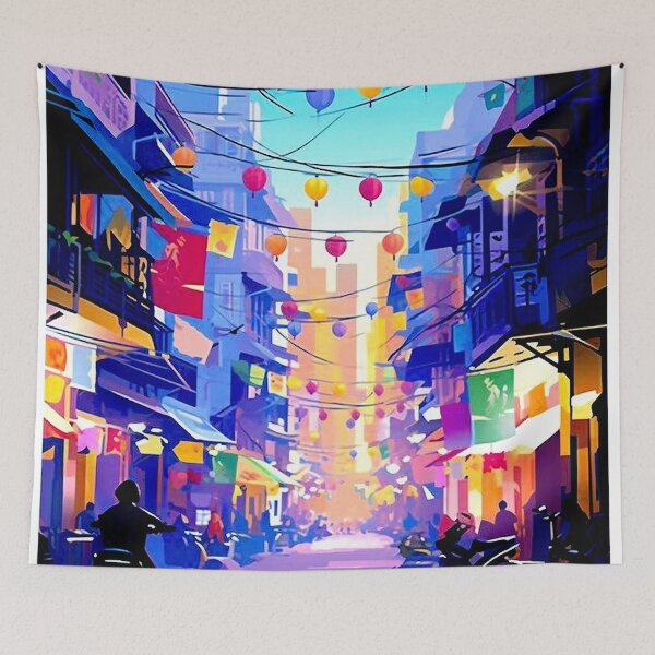Item preview, Hanoi Vietnam Vintage Travel and Tourism Advertising Print designed and sold by posterbobs.