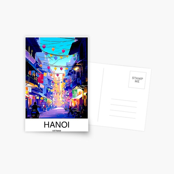 Item preview, Hanoi Vietnam Vintage Travel and Tourism Advertising Print designed and sold by posterbobs.