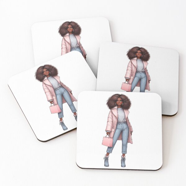 Item preview, Winter Woman Design, Afro Fashion Woman, Winter Cute Girl Art Work. designed and sold by gabrielakrall.