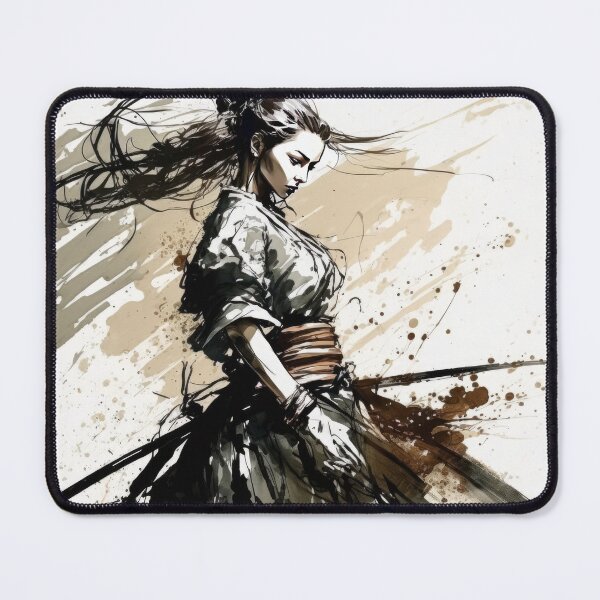 Item preview, Japanese Female Samurai Warrior designed and sold by AdamesArtStudio.