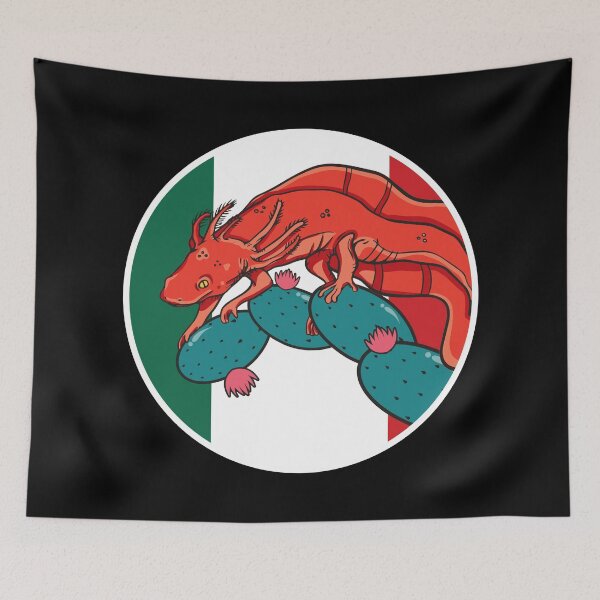Item preview, Mexico Axolotl Mexican National Animal Flag designed and sold by FlagX.
