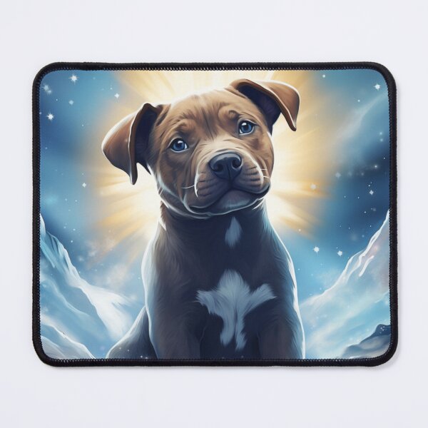 Item preview, Staffy Rules the Snowy Heights designed and sold by Nocturne Paws.
