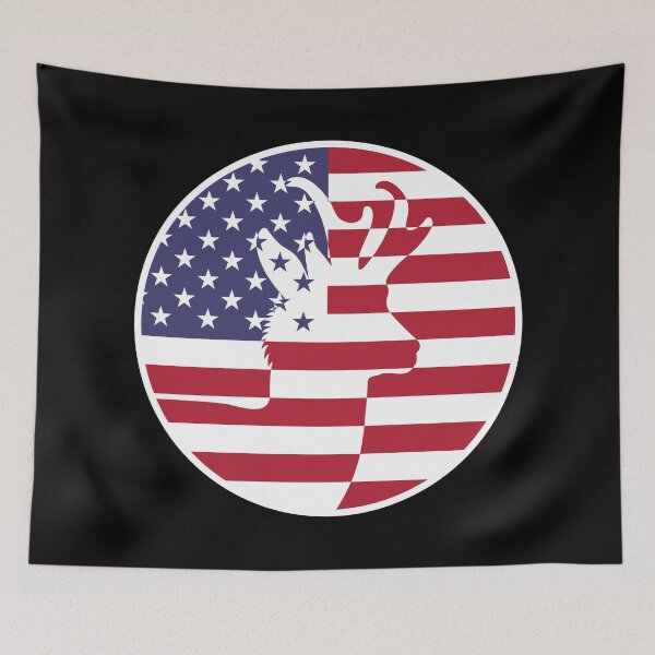 Item preview, USA United States Pronghorn American National Animal Flag designed and sold by FlagX.