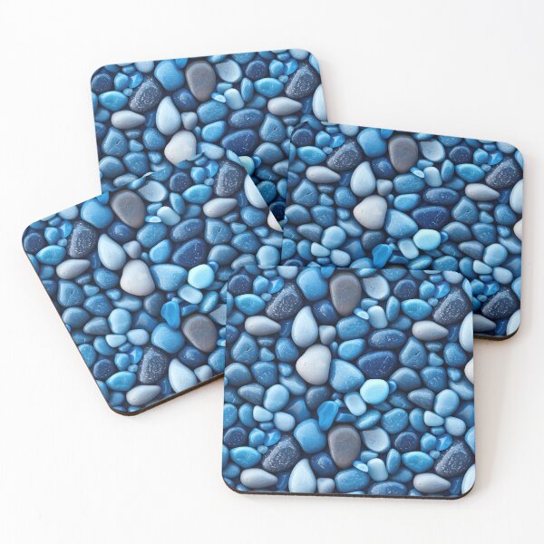 Item preview, Royal Blue Seamless River Rocks Patterns - Colorful Pebble Digital Wallpaper, Tumbled Stones Backgrounds, Polished Gravel Digital Papers in PNG & JPG designed and sold by ChattanoogaTee.