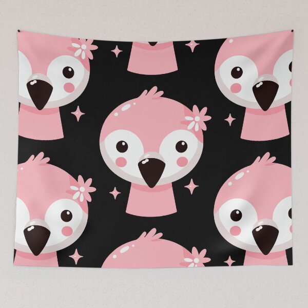Item preview, Cute Vectoral Flamingo Face designed and sold by ArtfulWeave.