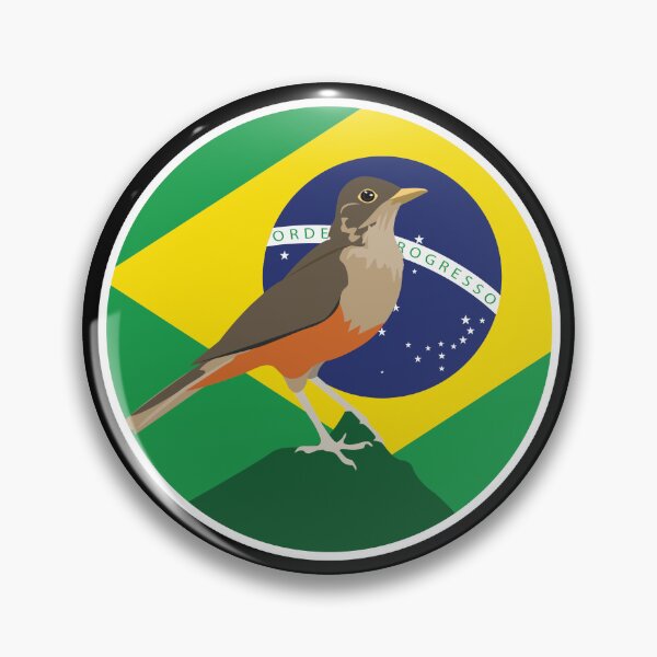 Item preview, Brazil Rufous-bellied thrush Brazilian National Animal Flag designed and sold by FlagX.