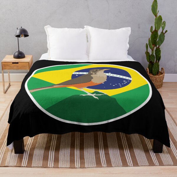 Item preview, Brazil Rufous-bellied thrush Brazilian National Animal Flag designed and sold by FlagX.