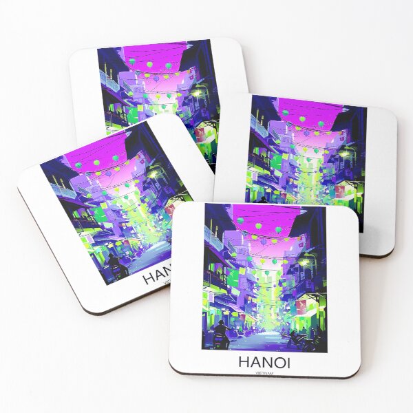 Item preview, Hanoi Vietnam Vintage Travel and Tourism Colorful Advertising Print designed and sold by posterbobs.