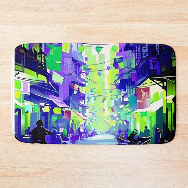 Item preview, Hanoi Vietnam Vintage Travel and Tourism Colorful Advertising Print designed and sold by posterbobs.