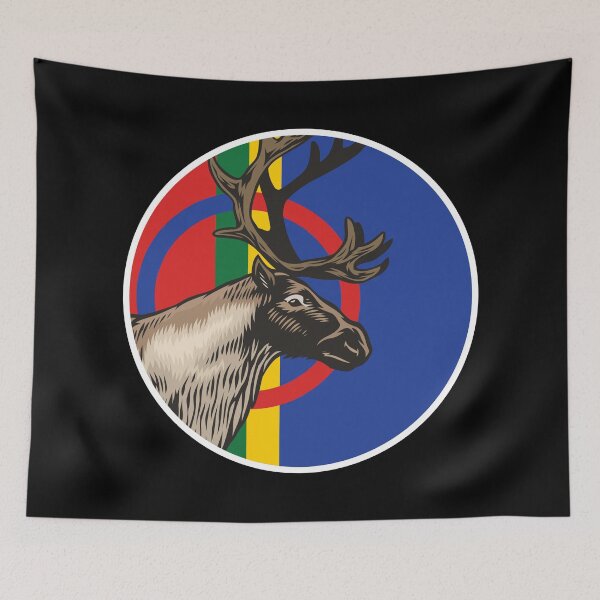 Item preview, Sami Reindeer Saami National Animal Flag designed and sold by FlagX.