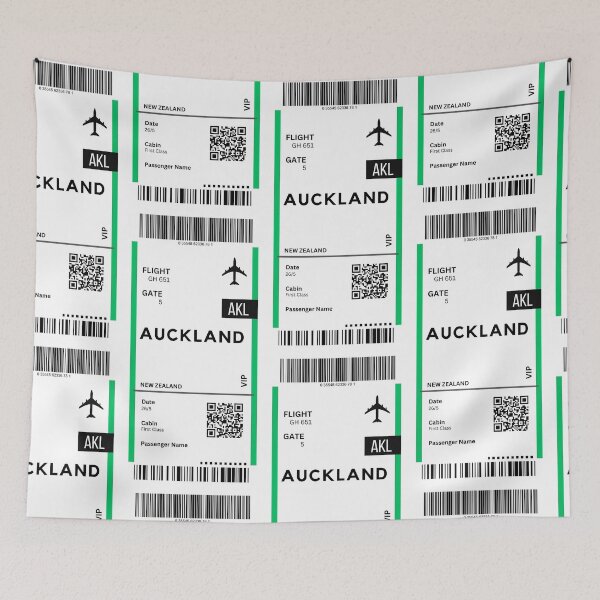 Item preview, Auckland, New Zealand Airplane Boarding Pass designed and sold by RoamInk.