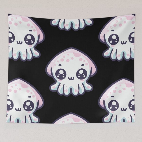 Item preview, Cute Vectoral Squid Face designed and sold by ArtfulWeave.