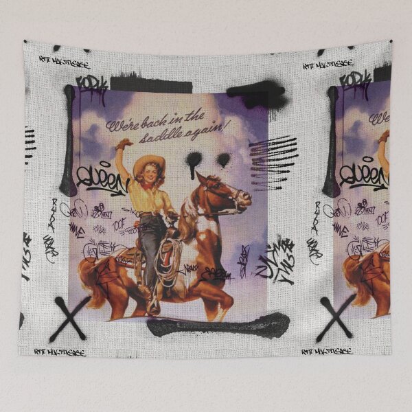 Item preview, Spirit of the Wild West, Free Cowgirl Soul,  Mixed art, Graffiti style designed and sold by Kai Multiverse.
