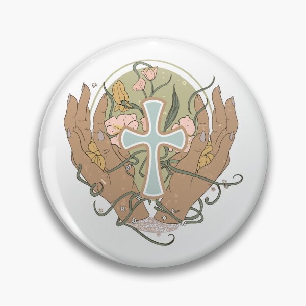 Item preview, Woman of Faith - Christian Cross Floral Design designed and sold by HahaHandlesHub.