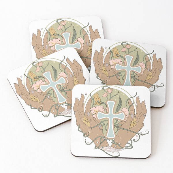 Item preview, Woman of Faith - Christian Cross Floral Design designed and sold by HahaHandlesHub.