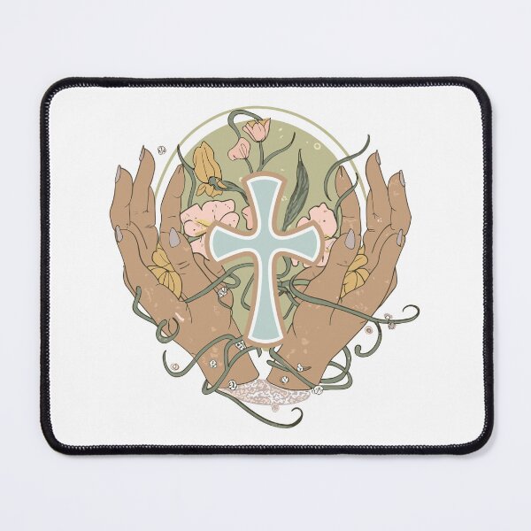 Item preview, Woman of Faith - Christian Cross Floral Design designed and sold by HahaHandlesHub.