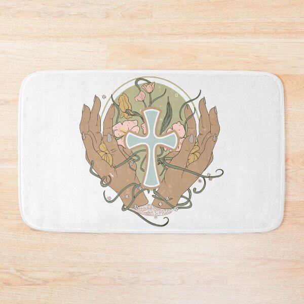 Item preview, Woman of Faith - Christian Cross Floral Design designed and sold by HahaHandlesHub.