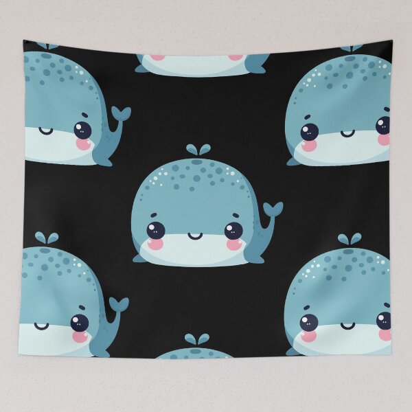 Item preview, Cute Vectoral Whale Face designed and sold by ArtfulWeave.