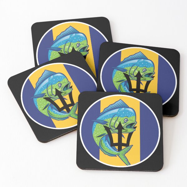 Item preview, Barbados Mahi-mahi Barbadian National Animal Flag designed and sold by FlagX.