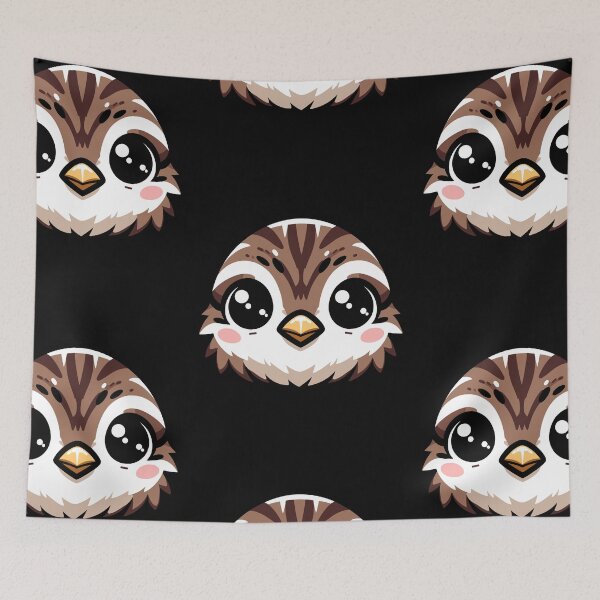 Item preview, Cute Vectoral Sparrow Face designed and sold by ArtfulWeave.