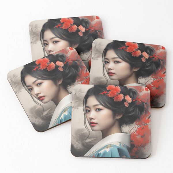 Item preview, Azure Radiance | Confident Japanese Beauty designed and sold by Rothnaric.