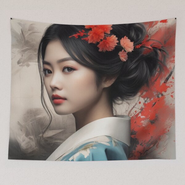 Item preview, Azure Radiance | Confident Japanese Beauty designed and sold by Rothnaric.