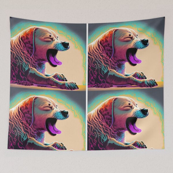 Item preview, Dog Stretched Morning Yawn designed and sold by petsfromweb.