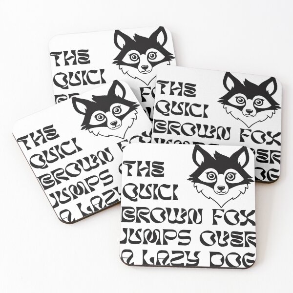 Item preview, The Quick Brown Fox jumps Over a Lazy Dog designed and sold by AbuBabaStickers.