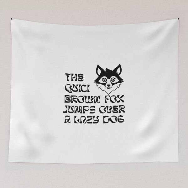 Item preview, The Quick Brown Fox jumps Over a Lazy Dog designed and sold by AbuBabaStickers.