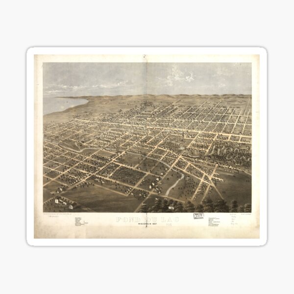 Item preview, Fond du Lac, Wisconsin (1867) designed and sold by allhistory.