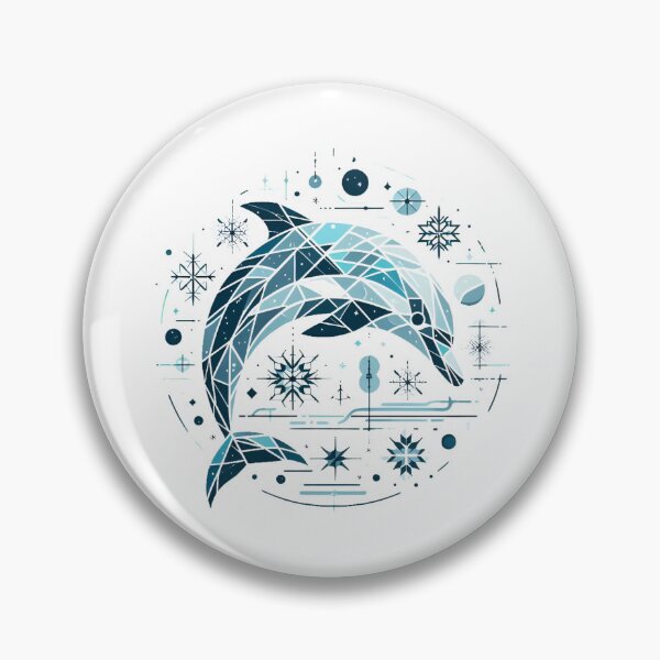 Item preview, Geometric Dolphin designed and sold by MusesWhispers.