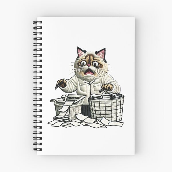 Item preview, Chaos Cat Embroidery Style Chore Design designed and sold by #Adulting Central.
