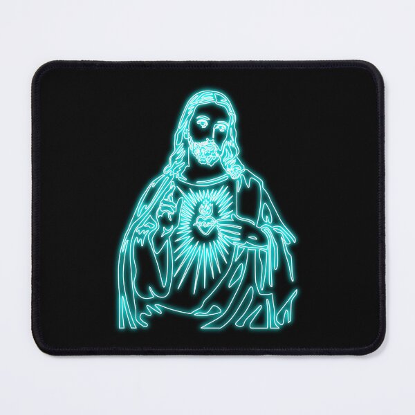 Item preview, Sacred Heart of Jesus (blue lines) designed and sold by lachataigne.