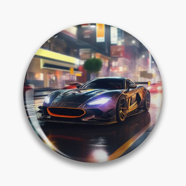 Item preview, Sports car racing through city at night designed and sold by ailia-hikaru.