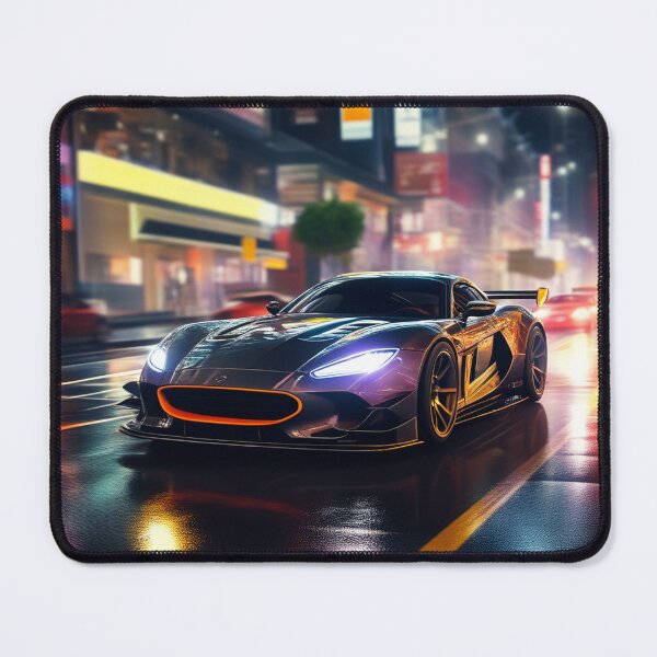 Item preview, Sports car racing through city at night designed and sold by ailia-hikaru.