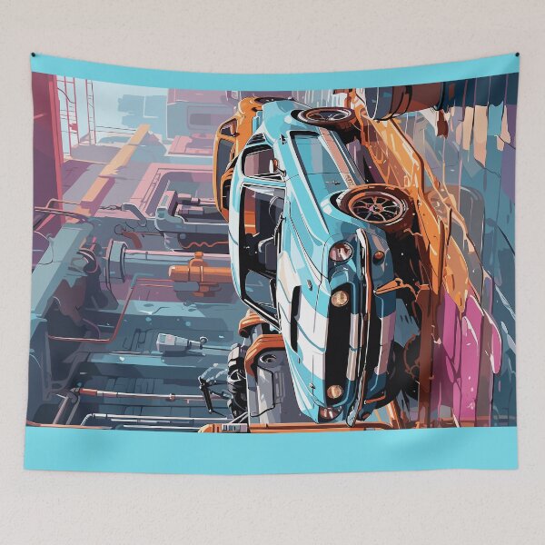 Item preview, Classic American Shelby Blue Muscle Car  designed and sold by VenZolic.