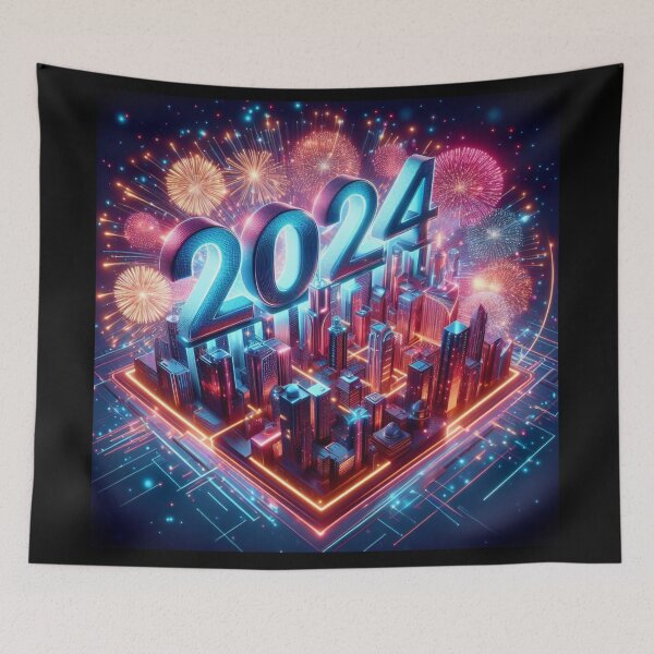 Item preview, Happy New Year 2024 designed and sold by Rabique.