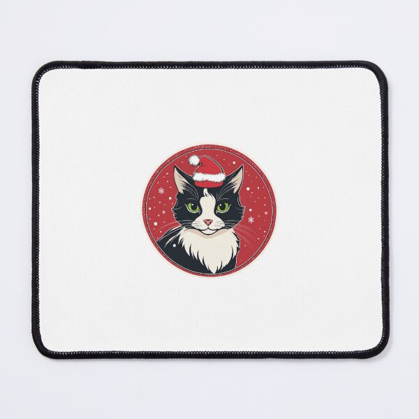 Item preview, Retro Holiday Cat Sticker Set- bicolor cat designed and sold by Earth Nature Creations.