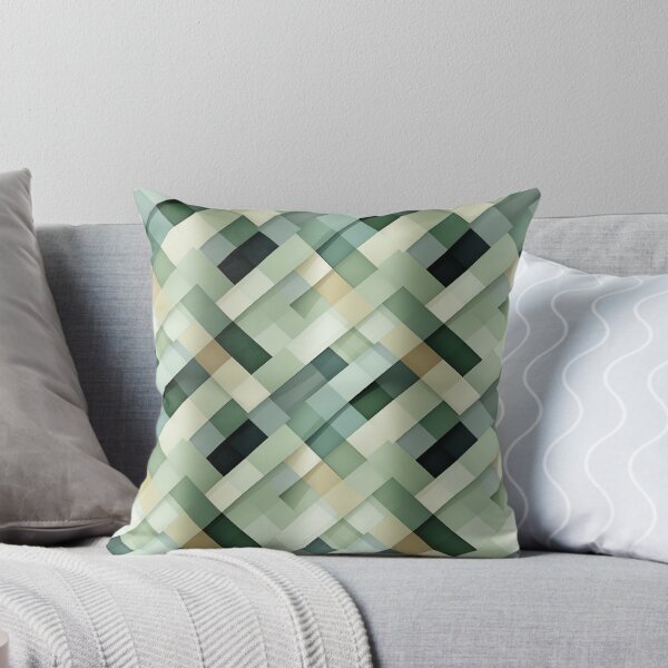 Item preview, Sage Green Warped Checkered Pattern Checkerboard designed and sold by januarydesign.