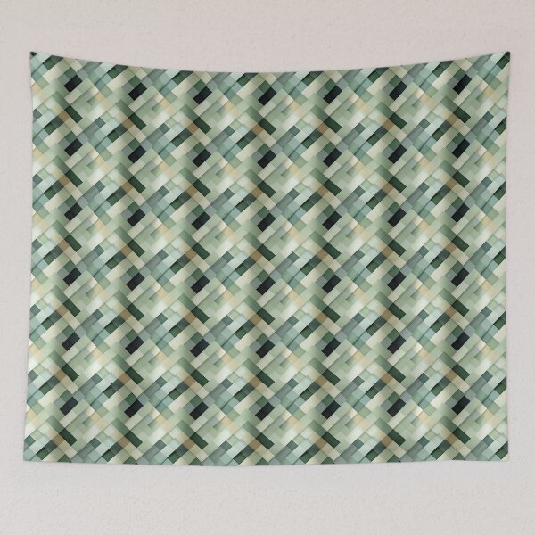 Item preview, Sage Green Warped Checkered Pattern Checkerboard designed and sold by januarydesign.